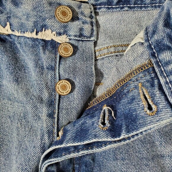 KanCan Ultra Distressed Edgy 90's Boyfriend Jeans Button Fly Size 11 - Picture 3 of 10